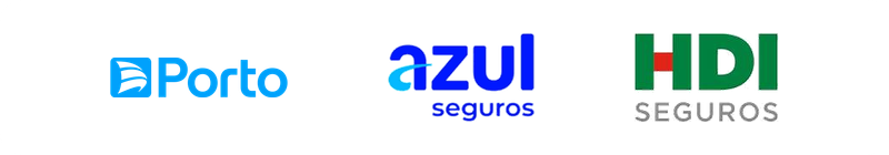 Seguradoras parceiras: Porto, Azul Seguros e HDI Seguros